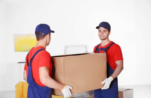 Moving team sorting reusable and recyclable items in Kensington