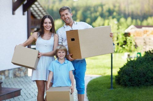 Removal team handling a Kensington home move in a local street