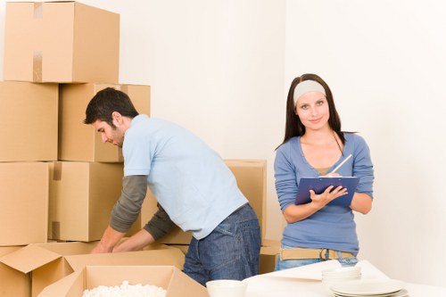 Packed moving truck ready for a Kensington home relocation