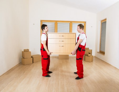 Loading furniture for a Kensington flat move