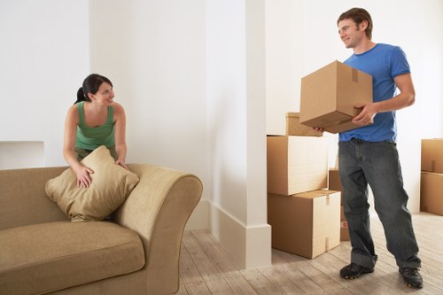 A family preparing for house removals in Kensington